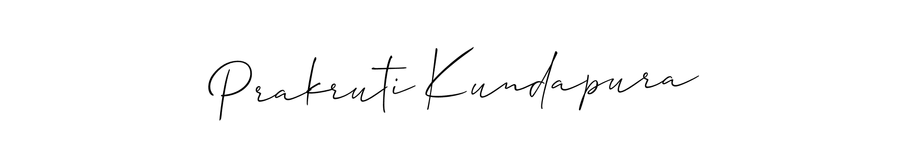 It looks lik you need a new signature style for name Prakruti Kundapura. Design unique handwritten (Allison_Script) signature with our free signature maker in just a few clicks. Prakruti Kundapura signature style 2 images and pictures png