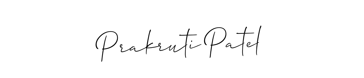 Similarly Allison_Script is the best handwritten signature design. Signature creator online .You can use it as an online autograph creator for name Prakruti Patel. Prakruti Patel signature style 2 images and pictures png