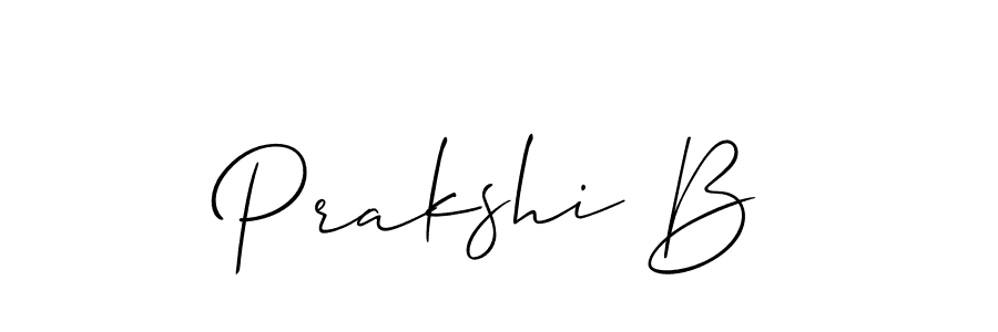You should practise on your own different ways (Allison_Script) to write your name (Prakshi B) in signature. don't let someone else do it for you. Prakshi B signature style 2 images and pictures png
