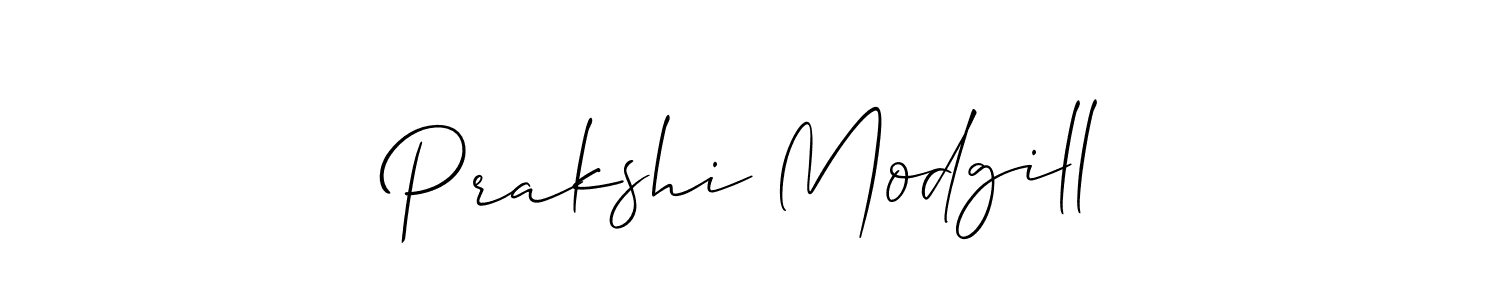 if you are searching for the best signature style for your name Prakshi Modgill. so please give up your signature search. here we have designed multiple signature styles  using Allison_Script. Prakshi Modgill signature style 2 images and pictures png