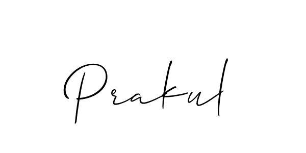 How to make Prakul name signature. Use Allison_Script style for creating short signs online. This is the latest handwritten sign. Prakul signature style 2 images and pictures png