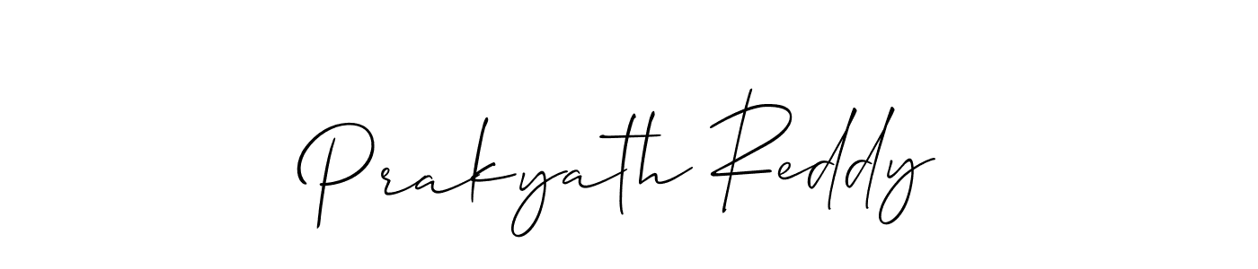 How to make Prakyath Reddy name signature. Use Allison_Script style for creating short signs online. This is the latest handwritten sign. Prakyath Reddy signature style 2 images and pictures png