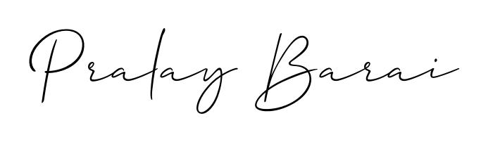 Similarly Allison_Script is the best handwritten signature design. Signature creator online. You can use it as an online autograph creator for name Pralay Barai. Pralay Barai signature style 2 images and pictures png
