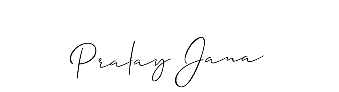 How to make Pralay Jana signature? Allison_Script is a professional autograph style. Create handwritten signature for Pralay Jana name. Pralay Jana signature style 2 images and pictures png
