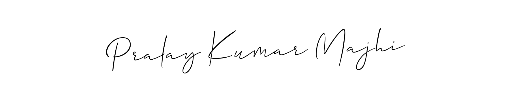 Design your own signature with our free online signature maker. With this signature software, you can create a handwritten (Allison_Script) signature for name Pralay Kumar Majhi. Pralay Kumar Majhi signature style 2 images and pictures png