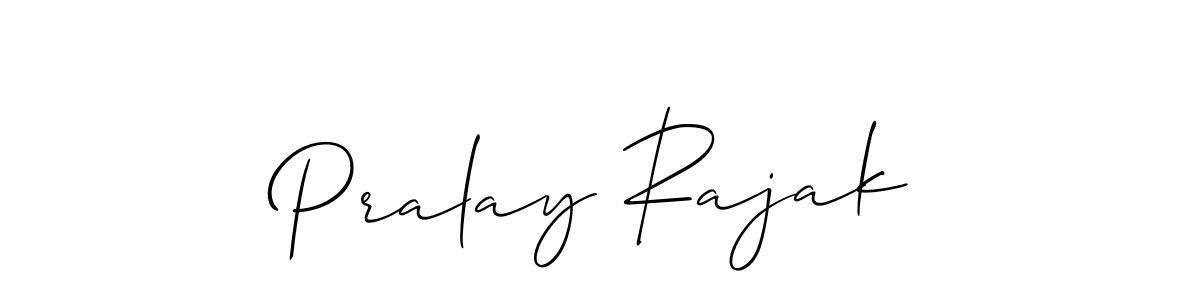 It looks lik you need a new signature style for name Pralay Rajak. Design unique handwritten (Allison_Script) signature with our free signature maker in just a few clicks. Pralay Rajak signature style 2 images and pictures png