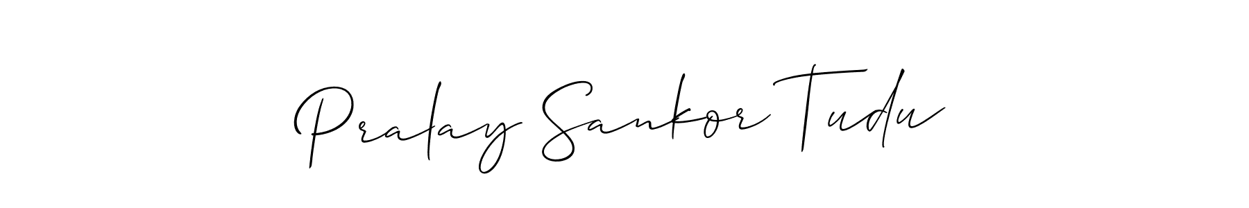 Pralay Sankor Tudu stylish signature style. Best Handwritten Sign (Allison_Script) for my name. Handwritten Signature Collection Ideas for my name Pralay Sankor Tudu. Pralay Sankor Tudu signature style 2 images and pictures png