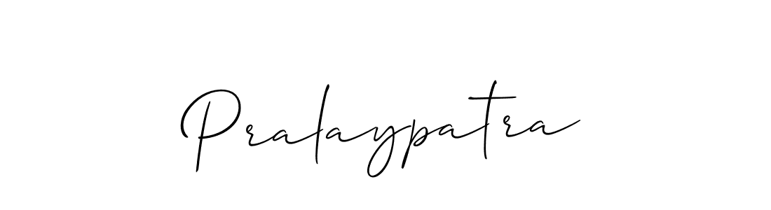 You should practise on your own different ways (Allison_Script) to write your name (Pralaypatra) in signature. don't let someone else do it for you. Pralaypatra signature style 2 images and pictures png