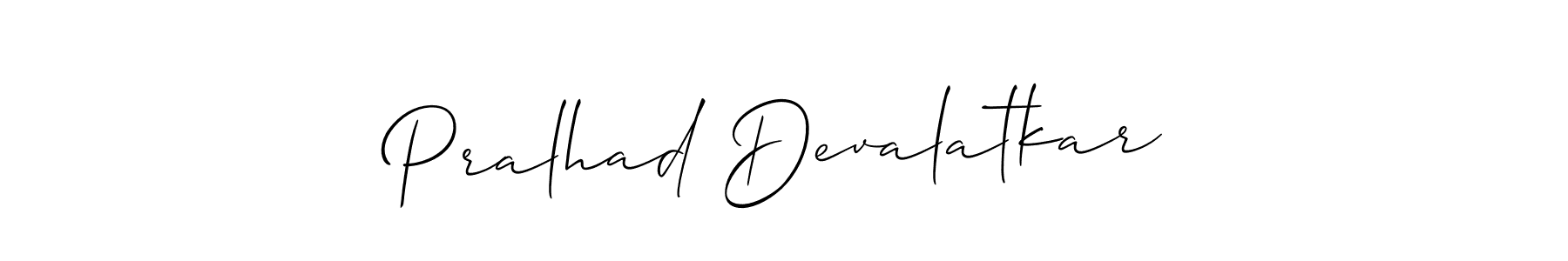 How to Draw Pralhad Devalatkar signature style? Allison_Script is a latest design signature styles for name Pralhad Devalatkar. Pralhad Devalatkar signature style 2 images and pictures png