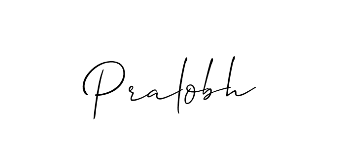 Also You can easily find your signature by using the search form. We will create Pralobh name handwritten signature images for you free of cost using Allison_Script sign style. Pralobh signature style 2 images and pictures png