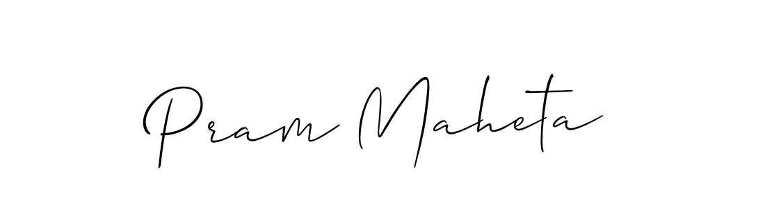 Also You can easily find your signature by using the search form. We will create Pram Maheta name handwritten signature images for you free of cost using Allison_Script sign style. Pram Maheta signature style 2 images and pictures png