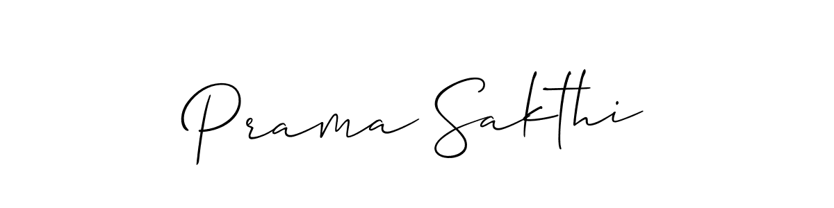 Create a beautiful signature design for name Prama Sakthi. With this signature (Allison_Script) fonts, you can make a handwritten signature for free. Prama Sakthi signature style 2 images and pictures png