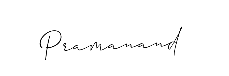 How to make Pramanand signature? Allison_Script is a professional autograph style. Create handwritten signature for Pramanand name. Pramanand signature style 2 images and pictures png