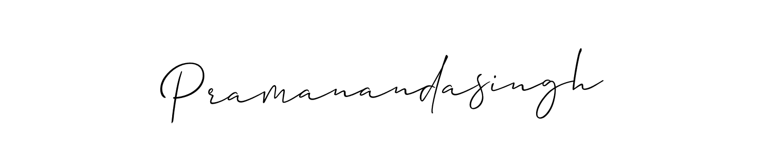 How to make Pramanandasingh name signature. Use Allison_Script style for creating short signs online. This is the latest handwritten sign. Pramanandasingh signature style 2 images and pictures png