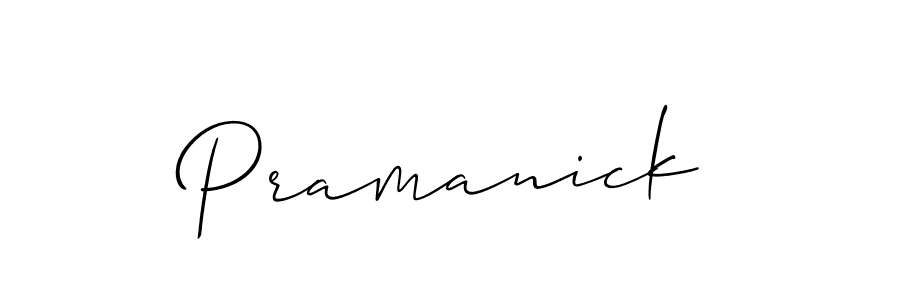 Design your own signature with our free online signature maker. With this signature software, you can create a handwritten (Allison_Script) signature for name Pramanick. Pramanick signature style 2 images and pictures png