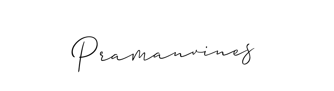 How to Draw Pramanvines signature style? Allison_Script is a latest design signature styles for name Pramanvines. Pramanvines signature style 2 images and pictures png