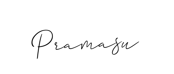 Create a beautiful signature design for name Pramasu. With this signature (Allison_Script) fonts, you can make a handwritten signature for free. Pramasu signature style 2 images and pictures png