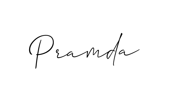 Also we have Pramda name is the best signature style. Create professional handwritten signature collection using Allison_Script autograph style. Pramda signature style 2 images and pictures png