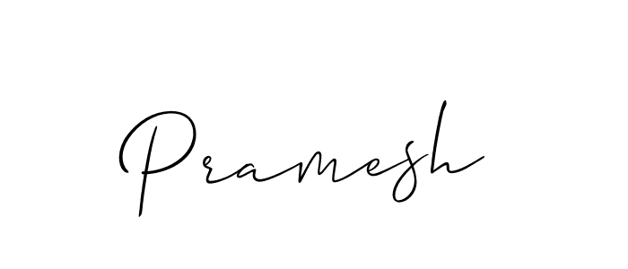 Allison_Script is a professional signature style that is perfect for those who want to add a touch of class to their signature. It is also a great choice for those who want to make their signature more unique. Get Pramesh name to fancy signature for free. Pramesh signature style 2 images and pictures png