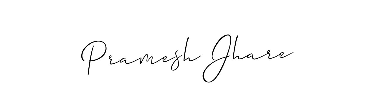 Make a short Pramesh Jhare signature style. Manage your documents anywhere anytime using Allison_Script. Create and add eSignatures, submit forms, share and send files easily. Pramesh Jhare signature style 2 images and pictures png