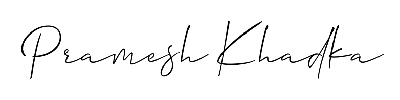 A classic penmanship look for Pramesh Khadka. The Allison_Script font brings timeless elegance and confidence to every signed document. Pramesh Khadka signature style 2 images and pictures png