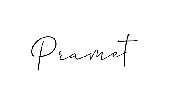 How to make Pramet name signature. Use Allison_Script style for creating short signs online. This is the latest handwritten sign. Pramet signature style 2 images and pictures png