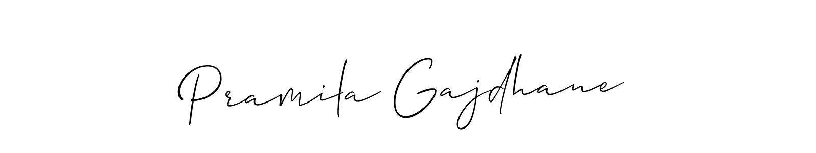 How to Draw Pramila Gajdhane signature style? Allison_Script is a latest design signature styles for name Pramila Gajdhane. Pramila Gajdhane signature style 2 images and pictures png