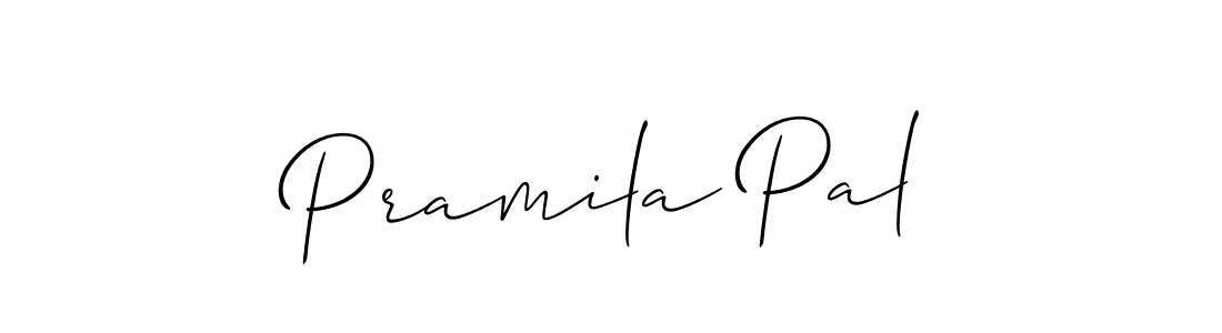 if you are searching for the best signature style for your name Pramila Pal. so please give up your signature search. here we have designed multiple signature styles  using Allison_Script. Pramila Pal signature style 2 images and pictures png