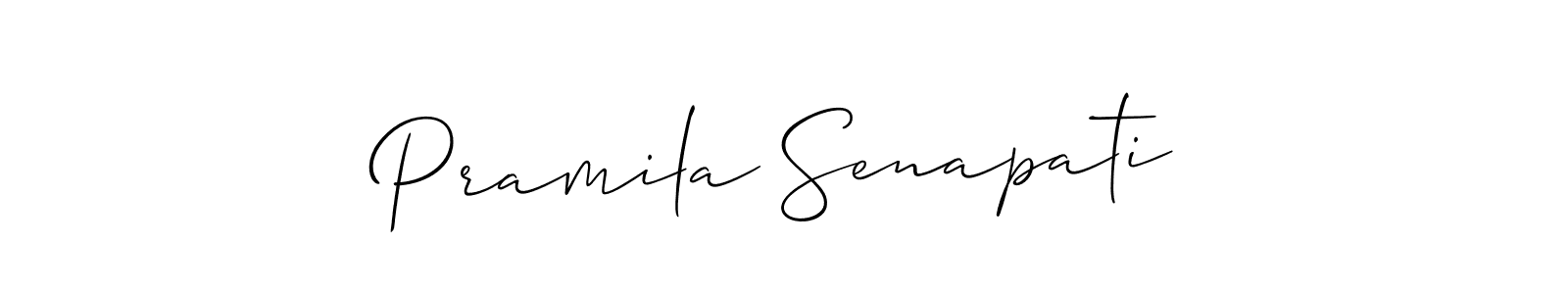 This is the best signature style for the Pramila Senapati name. Also you like these signature font (Allison_Script). Mix name signature. Pramila Senapati signature style 2 images and pictures png