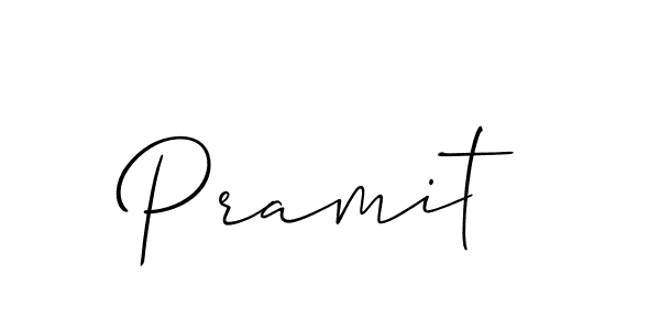 Use a signature maker to create a handwritten signature online. With this signature software, you can design (Allison_Script) your own signature for name Pramit. Pramit signature style 2 images and pictures png