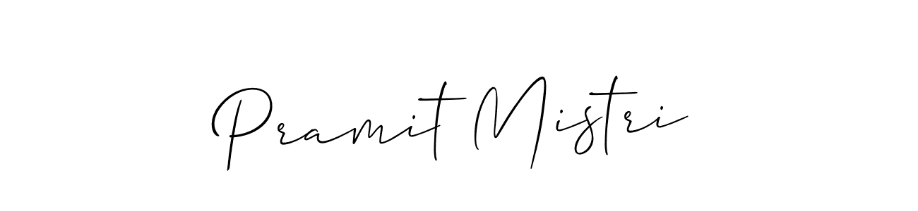 You should practise on your own different ways (Allison_Script) to write your name (Pramit Mistri) in signature. don't let someone else do it for you. Pramit Mistri signature style 2 images and pictures png