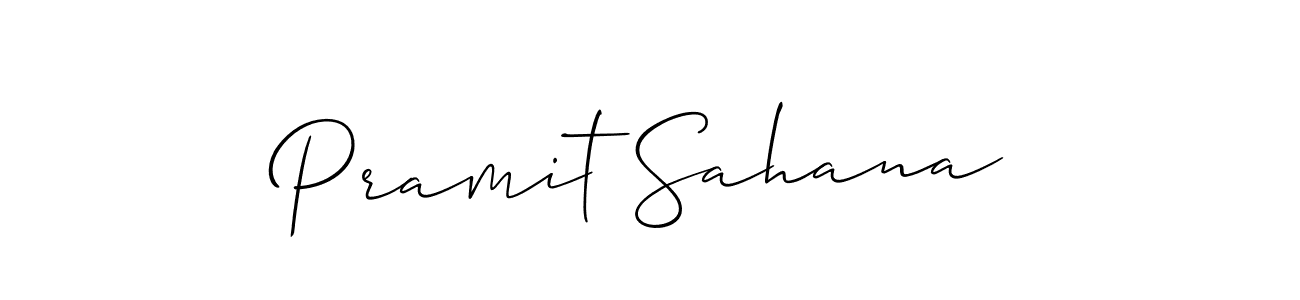 if you are searching for the best signature style for your name Pramit Sahana. so please give up your signature search. here we have designed multiple signature styles  using Allison_Script. Pramit Sahana signature style 2 images and pictures png