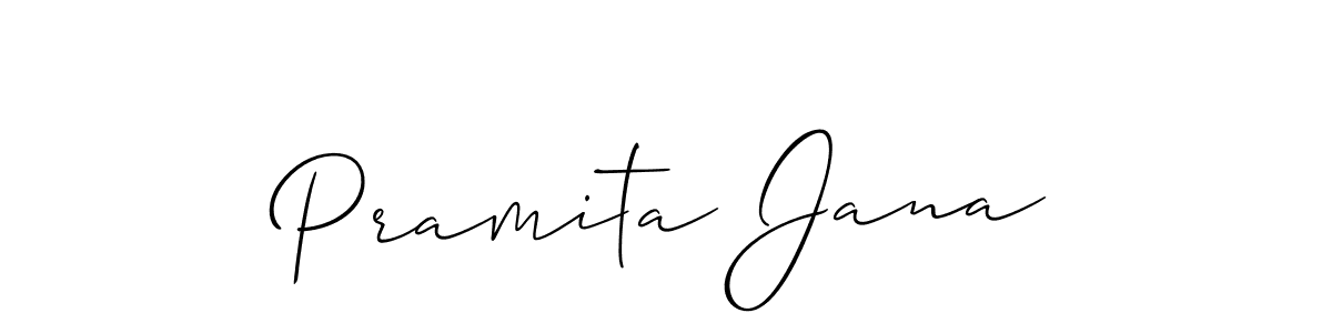 How to make Pramita Jana signature? Allison_Script is a professional autograph style. Create handwritten signature for Pramita Jana name. Pramita Jana signature style 2 images and pictures png