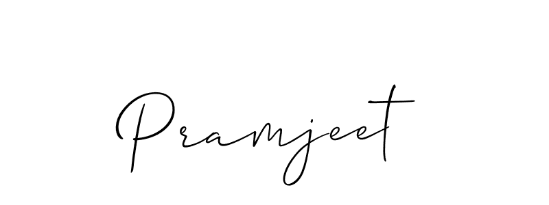 Create a beautiful signature design for name Pramjeet. With this signature (Allison_Script) fonts, you can make a handwritten signature for free. Pramjeet signature style 2 images and pictures png