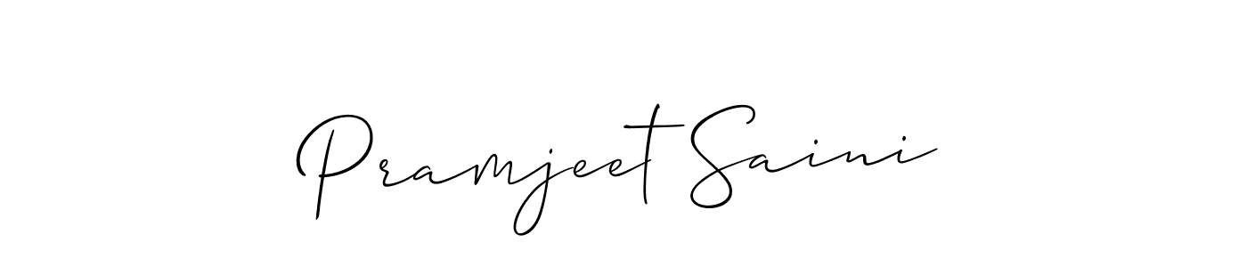 Also You can easily find your signature by using the search form. We will create Pramjeet Saini name handwritten signature images for you free of cost using Allison_Script sign style. Pramjeet Saini signature style 2 images and pictures png