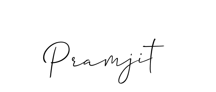 How to make Pramjit signature? Allison_Script is a professional autograph style. Create handwritten signature for Pramjit name. Pramjit signature style 2 images and pictures png