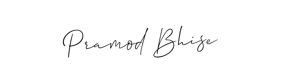 You should practise on your own different ways (Allison_Script) to write your name (Pramod Bhise) in signature. don't let someone else do it for you. Pramod Bhise signature style 2 images and pictures png