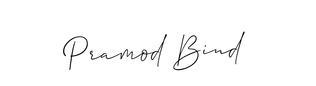Make a beautiful signature design for name Pramod Bind. With this signature (Allison_Script) style, you can create a handwritten signature for free. Pramod Bind signature style 2 images and pictures png