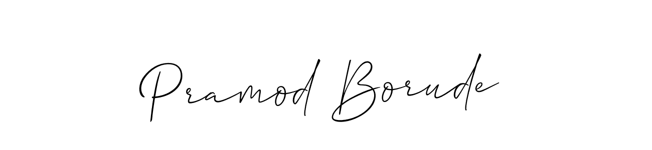 This is the best signature style for the Pramod Borude name. Also you like these signature font (Allison_Script). Mix name signature. Pramod Borude signature style 2 images and pictures png