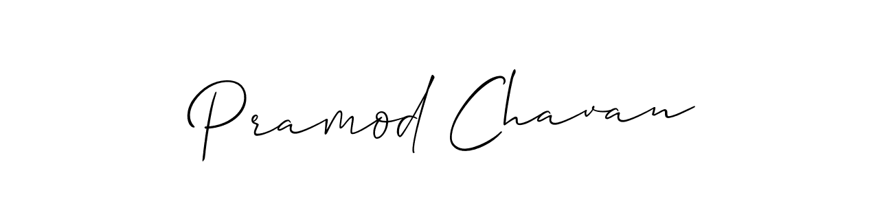 Make a beautiful signature design for name Pramod Chavan. With this signature (Allison_Script) style, you can create a handwritten signature for free. Pramod Chavan signature style 2 images and pictures png