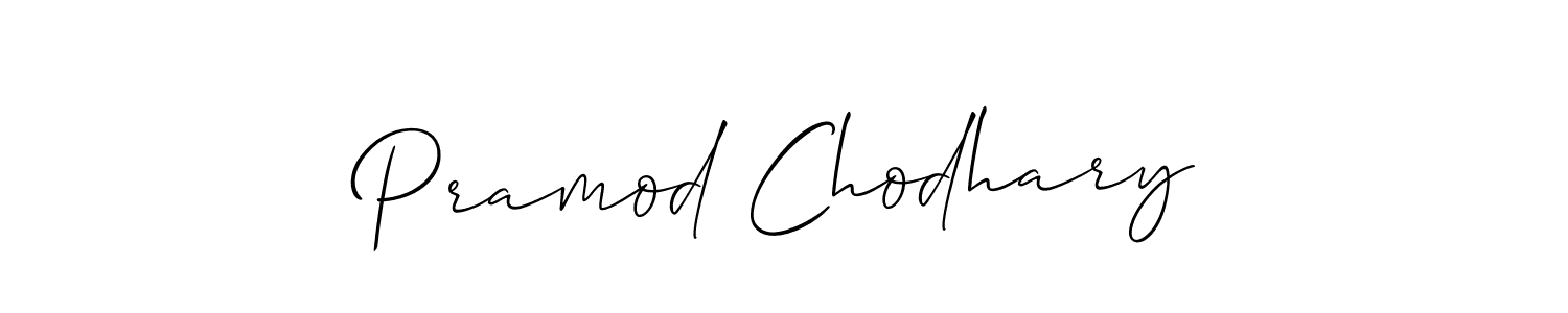 It looks lik you need a new signature style for name Pramod Chodhary. Design unique handwritten (Allison_Script) signature with our free signature maker in just a few clicks. Pramod Chodhary signature style 2 images and pictures png