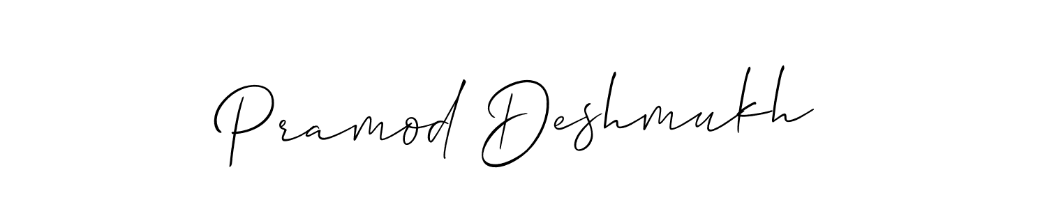 Allison_Script is a professional signature style that is perfect for those who want to add a touch of class to their signature. It is also a great choice for those who want to make their signature more unique. Get Pramod Deshmukh name to fancy signature for free. Pramod Deshmukh signature style 2 images and pictures png