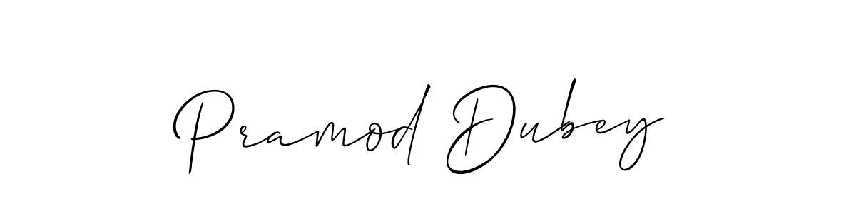 Also we have Pramod Dubey name is the best signature style. Create professional handwritten signature collection using Allison_Script autograph style. Pramod Dubey signature style 2 images and pictures png