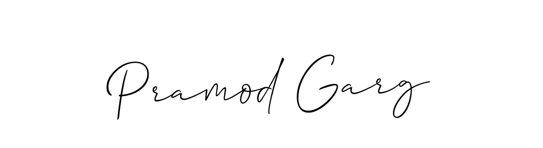 Make a short Pramod Garg signature style. Manage your documents anywhere anytime using Allison_Script. Create and add eSignatures, submit forms, share and send files easily. Pramod Garg signature style 2 images and pictures png