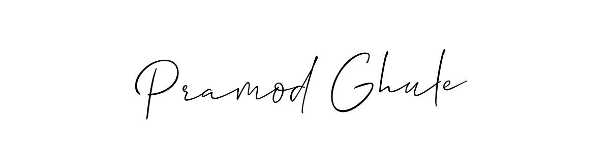 Allison_Script is a professional signature style that is perfect for those who want to add a touch of class to their signature. It is also a great choice for those who want to make their signature more unique. Get Pramod Ghule name to fancy signature for free. Pramod Ghule signature style 2 images and pictures png