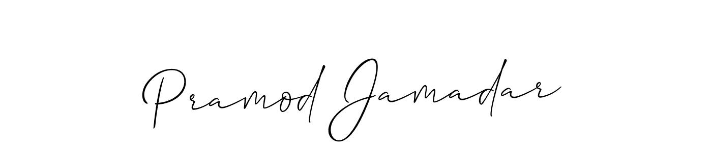 Pramod Jamadar stylish signature style. Best Handwritten Sign (Allison_Script) for my name. Handwritten Signature Collection Ideas for my name Pramod Jamadar. Pramod Jamadar signature style 2 images and pictures png