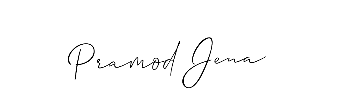 How to make Pramod Jena name signature. Use Allison_Script style for creating short signs online. This is the latest handwritten sign. Pramod Jena signature style 2 images and pictures png
