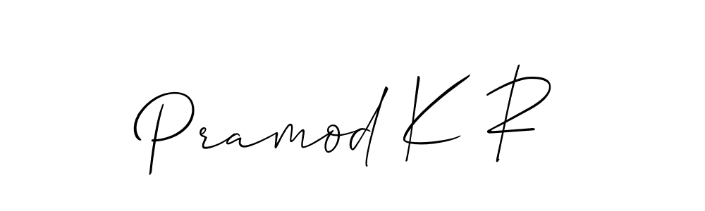 Also we have Pramod K R name is the best signature style. Create professional handwritten signature collection using Allison_Script autograph style. Pramod K R signature style 2 images and pictures png