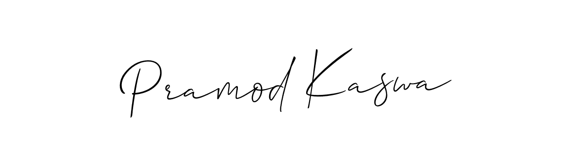 Pramod Kaswa stylish signature style. Best Handwritten Sign (Allison_Script) for my name. Handwritten Signature Collection Ideas for my name Pramod Kaswa. Pramod Kaswa signature style 2 images and pictures png