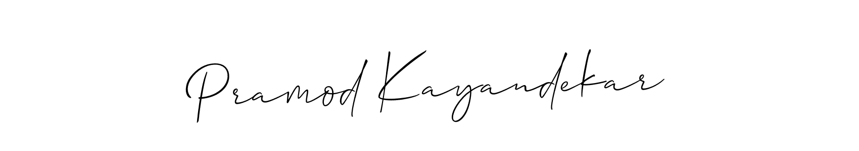 It looks lik you need a new signature style for name Pramod Kayandekar. Design unique handwritten (Allison_Script) signature with our free signature maker in just a few clicks. Pramod Kayandekar signature style 2 images and pictures png